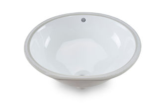 Oliveto Porcelain Sink, White Oval, 17 3/8&quot; x 14 1/4&quot;