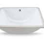 Oliveto Porcelain Undermount Sink, White Rectangle, 16