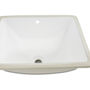 Oliveto Porcelain Undermount Sink, White Rectangle, 18