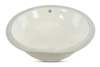 Porcelain Vanity Undermount Sink - Bone 17" x 14" H8810