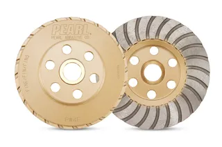 Pearl Cup Wheel 4" Fine, 7/8"-5/8" PW4F