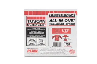 Tuscan Seamclip Truspace Red 3/8&quot; to 1/2&quot; Tiles, Box of 150