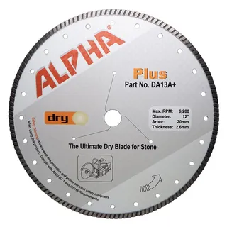 Alpha Plus Dry Cut Blade 12", 20mm