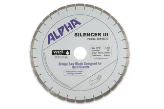 Alpha Silencer Bridge Saw Blade 18" Hard Granite 50/60mm Arbor