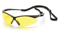 PMXTREME Safety Glasses Black frame Amber Lens
