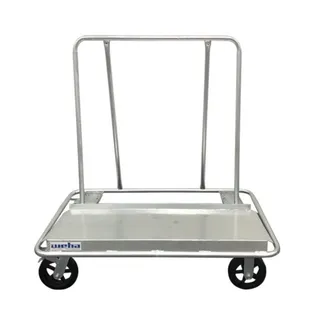 Weha Galvanized Fabrication Cart, Welded  48&quot;x 28&quot; x 49&quot; 2 Fixed, 2 Swivel Casters 145501