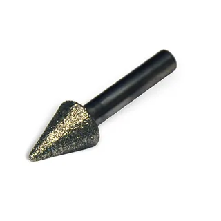 Diamond Wright Electroplated Profiling Bit 902-221-1511 Cone 1/2" Dia x 3/4" Long with 1/4" Shaft 30/40 Grit