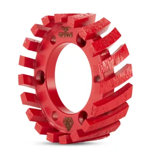 ADI Stubbing Wheel, 50mm Arbor, 91x30x7, Medium to Soft Bond, Red
