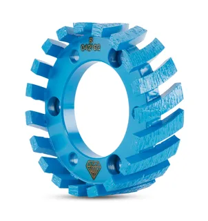 ADI Stubbing Wheel, 50mm Arbor, 91x30x7, Medium to Hard Bond, Blue