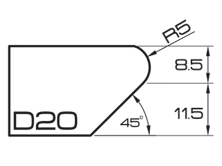 ADI Veloce 120 Series Profile Wheels D20 35mm Bore Position 1