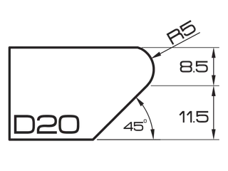 ADI Express 120 Series Profile Wheels D20 35mm Bore Position 7