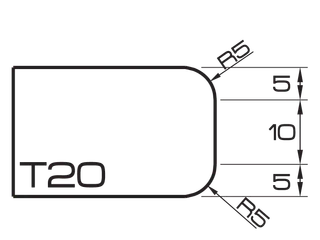 ADI Express 20 Series Profile Wheels T20 1/2" Gas Connection Position 6