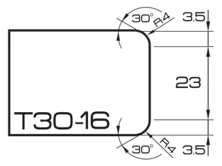 ADI UHS 20 Series Profile Wheels T30-16 1/2" Gas Connection Position 1