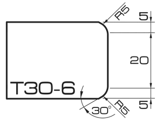 ADI Express 40 Series Profile Wheels T30-6 22mm Bore Position 5