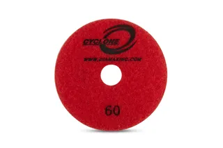 Cyclone Engineered Stone White Polishing Pad 4" 60 Grit