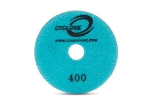 Cyclone Engineered Stone White Polishing Pad 4" 400 Grit