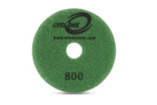 Cyclone Engineered Stone White Polishing Pad 4" 800 Grit