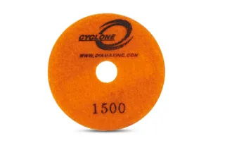 Cyclone Engineered Stone White Polishing Pad 4" 1500 Grit