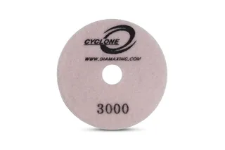 Cyclone Engineered Stone White Polishing Pad 4" 3000 Grit