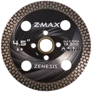 Zenesis Z-Max Turbo Blade 4 1/2" 5/8"-20mm-7/8", 4 Holes