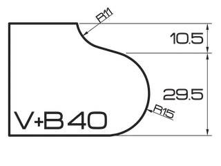 ADI UHS Profile VB40 4cm 120 Series CNC Profile Wheels