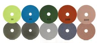 Pro Series Electroplated Polishing Pads 5"