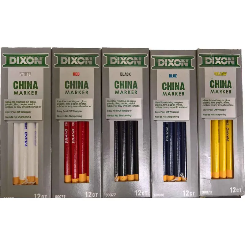 Dixon 00092 China Markers White 12 Pack 