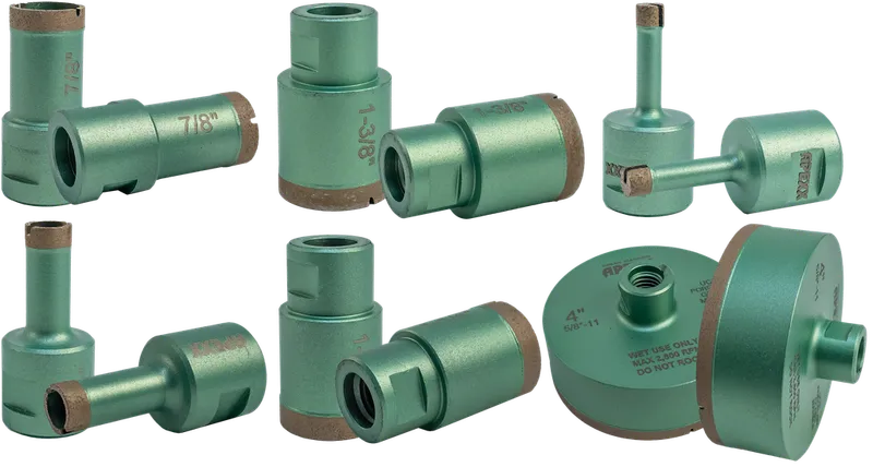 Apexx Green Thinwall Core Bits for UCS