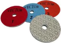 Vector 3 Step Polishing Pads White Resin