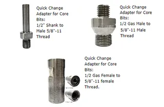 Quick Change Adapter for Core Bits