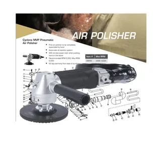 Cyclone MVP Pneumatic Air Polisher Parts