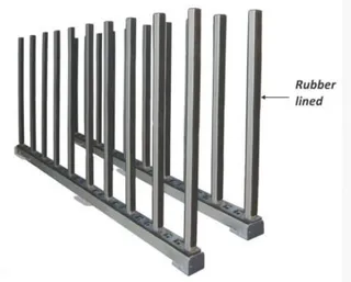 Abaco Rhino Slab Rack with Black Rubber on Base and Poles RSR010R-B