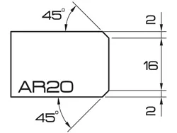 ADI UHS Profile AR20 2cm 80 Series CNC Profile Wheels A=45