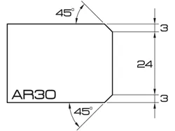 ADI UHS Profile AR30 3cm 20 Series CNC Profile Wheels 20mm dia. 1/2" Gas