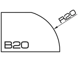 ADI UHS Profile B20 2cm 120 Series CNC Profile Wheels R=20mm