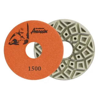 Assassin White Auto Edge Wheels for Flat Edges 6" QRS 1500 Grit