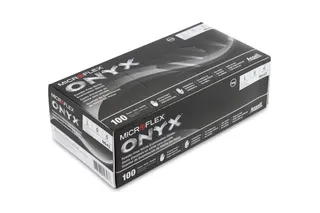 Onyx Black Nitrile Gloves 3.5mil, 100 Per Box