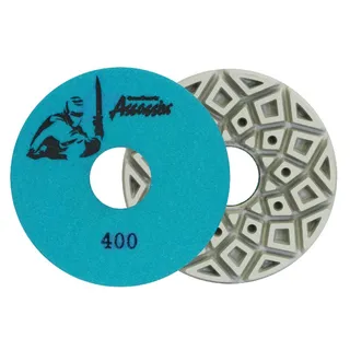 Assassin White Auto Edge Wheels for Flat Edges 6" QRS 400 Grit