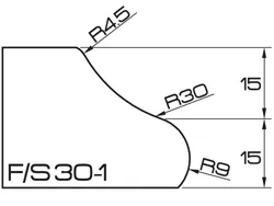 ADI UHS Profile FS30-1 3cm 120 Series CNC Profile Wheels R=45mm