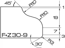 ADI UHS Profile FZ30-9 3cm 80 Series CNC Profile Wheels R=10mm