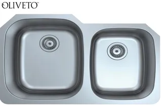 Oliveto Stainless Steel Sink 16 Gauge 60/40
