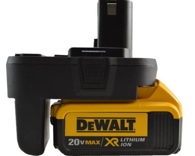 Dewalt battery on discount ryobi