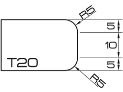 ADI UHS Segmented 20 Series Profile Wheels T20 1/2" Gas Connection Position 3