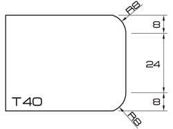 ADI UHS Profile T 4cm 120 Series CNC Profile Wheels R=8mm