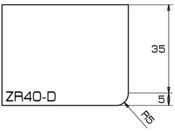 ADI UHS Profile ZR40-D 4cm 20 Series CNC Whls. 20mm dia. 1/2&quot; Gas R=5mm